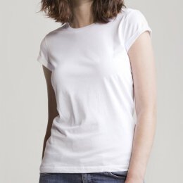 Mantis - Womens Organic Rolled Sleeve Shirt - P81 - white