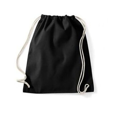 Gym Bag Basic - Baumwolle -  black / natur