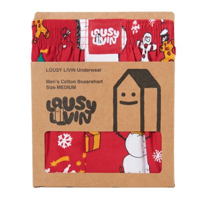 Lousy Livin - Merry Merry - Boxershort - red