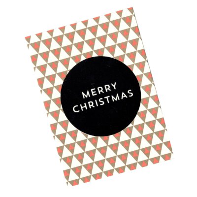 Postkarte - Merry Christmas (Black Dot)