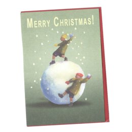 Geschenkkarte mit Umschlag - Merry Christmas (Snow Ball)