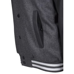 Urban Classics - TB2420 - Oldschool College Jacket 2.0 - charcoal/black/white