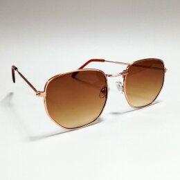Sonnenbrille Hexagon Style (19-083) - rose/brown