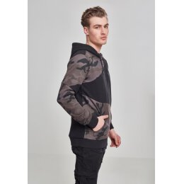 Urban Classics - TB2388 - Camo Zig Zag Hoodie - black/dark camo
