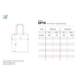 Earth Positive - EP70 – SHOPPER TOTE BAG - natural