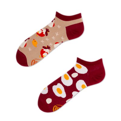 Many Mornings Socks - Egg And Chicken Low - Socken