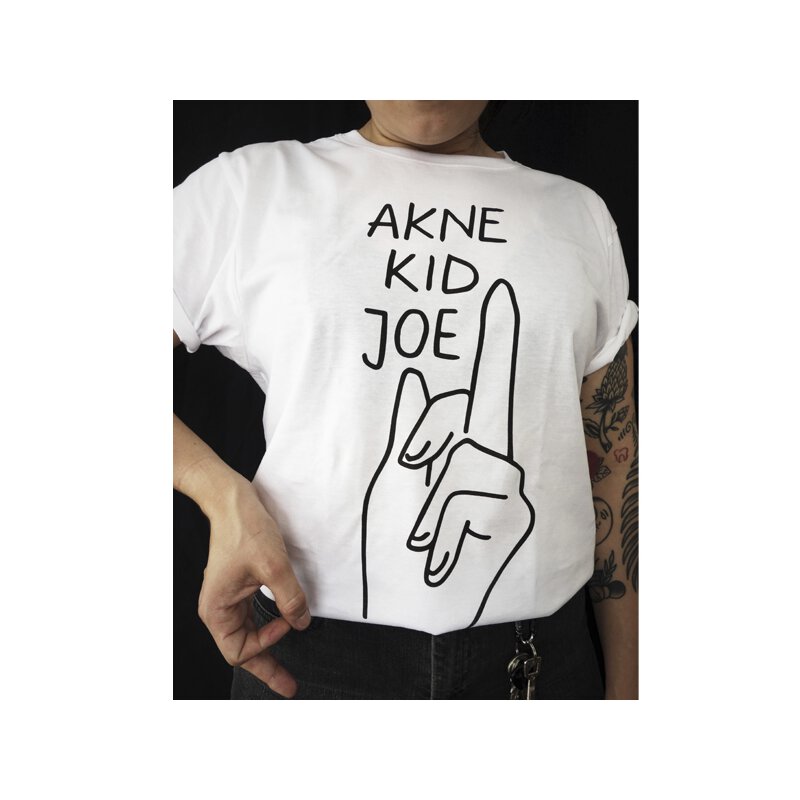 Akne Kid Joe - Mittelfinger - T-Shirt (EP100) - white