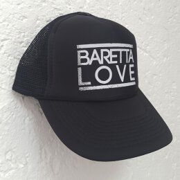 Baretta Love - Distressed Logo - Meshcap - all black