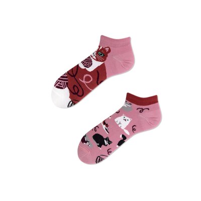 Many Mornings Socks - Playful Cat Low - Socken