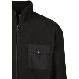 Urban Classics - TB3119 - Polar fleece Track Jacket - black