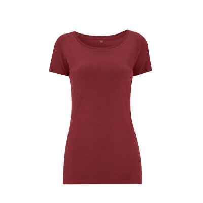 Continental - N09 - Womens Regular Fit Rounded Neck T-Shirt - burgundy