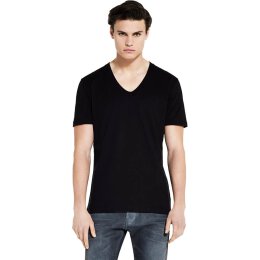 Continental/ Earth Positive - EP03V - Mens V-Neck T-Shirt - black