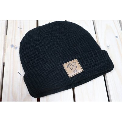Akne Kid Joe - Würfel - Fisher Beanie - black (schwarz)