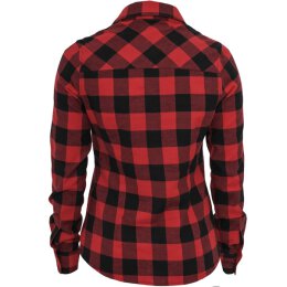 Urban Classics - TB388 Ladies Checked Flanell Shirt - black / red