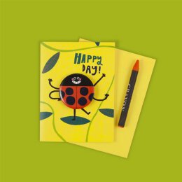 U Studio - Hoot Parade - Marienkäfer (Happy Day!) - Karte mit Umschlag und Anstecker