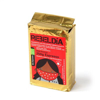 Kaffee - Bio-Espresso Rebeldia gemahlen (ArtNr:205/200) - Politischer Projekt-Kaffee - 250g