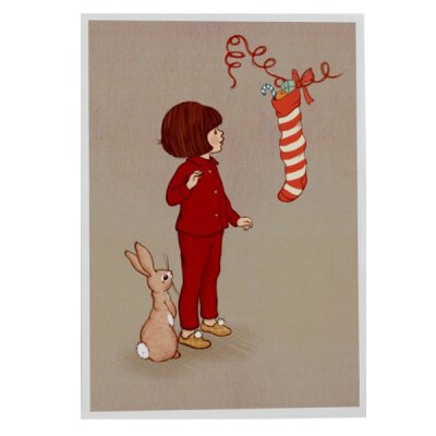 Postkarte - Belle & Boo - Christmas Stocking