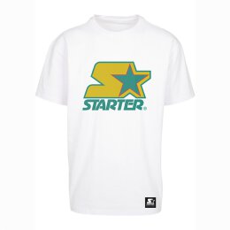 Starter - Colored Logo (ST026) - Tee - white/yellow/green