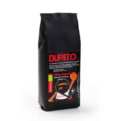 Kaffee - Bio-Espresso Durito (Artikelnr.: 250)  - gemahlen - italienische Röstung - Hochland-Arabica-Kaffee - 250g