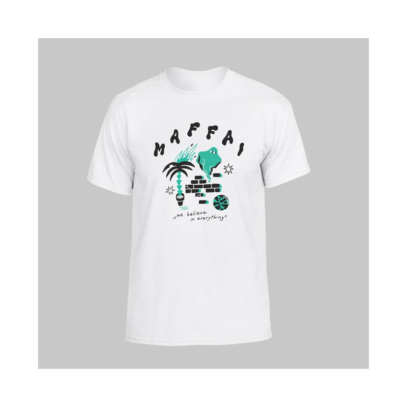 Maffai - We believe in everything - T-Shirt (EP100) - white