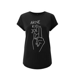 Akne Kid Joe - Mittelfinger - Tailliertes Shirt (EP16) - black