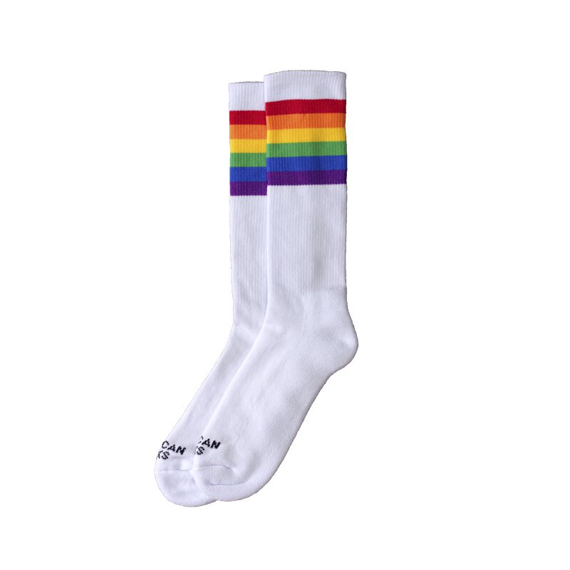 American Socks - Rainbow Pride White - Socken - Mid High