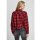 Urban Classics - TB3753 - Ladies Short Oversized Check Shirt - black/red