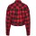 Urban Classics - TB3753 - Ladies Short Oversized Check Shirt - black/red