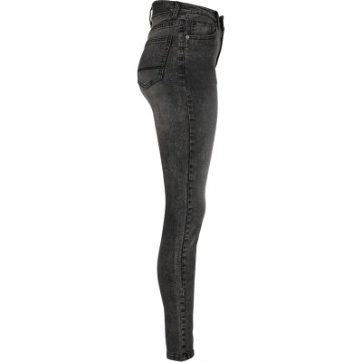 Urban Classics - TB2970 - Ladies High Waist Skinny Jeans - black stone washed