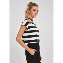 Urban Classics - TB3631 - Ladies Stripe Short Tee - black/white