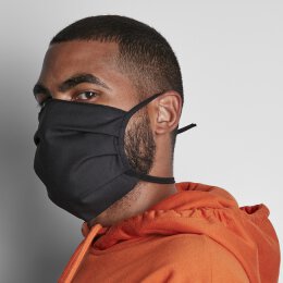 Maske / Gesichtsmaske / Cotton Face Mask zum Binden - BY142 - schwarz