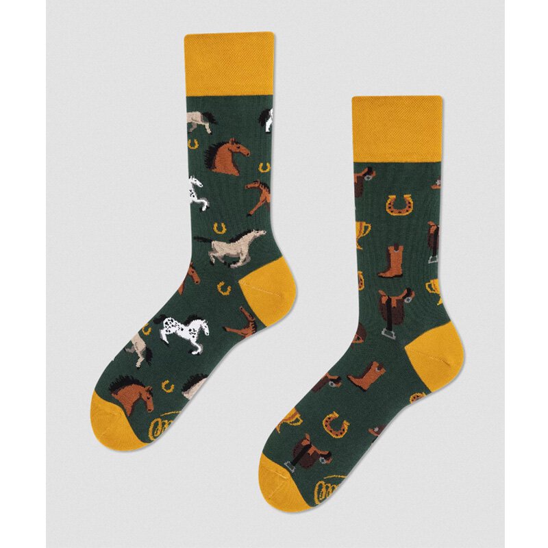 Many Mornings Socks - Horse Derby - Socken 35-38