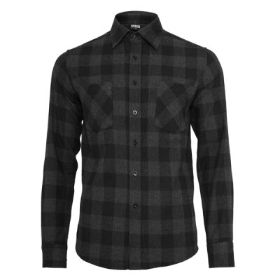 Urban Classics - TB297 Checked Shirt - charcoal/black S