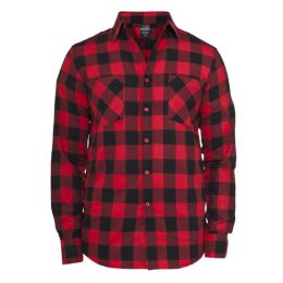 Urban Classics - TB297 Checked Shirt - red/black 2XL