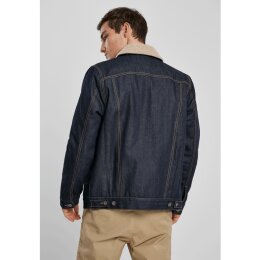 Urban Classics Men - TB3140 - Sherpa Lined Jeans Jacket rinsed denim XL