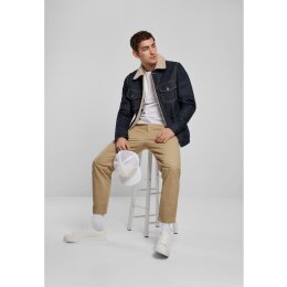 Urban Classics Men - TB3140 - Sherpa Lined Jeans Jacket rinsed denim XL