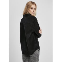 Urban Classics Ladies - TB3755 - Ladies Corduroy Oversized Shirt black S