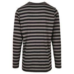 Urban Classics Plus Size - TB3801 - Regular Stripe LS asphalt/black 3XL