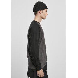 Urban Classics Men - TB3834 - Raglan Contrast LS charcoal/black XL