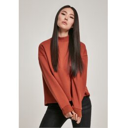 Urban Classics Ladies - TB3012 - Ladies Oversized High Neck Crew rust S