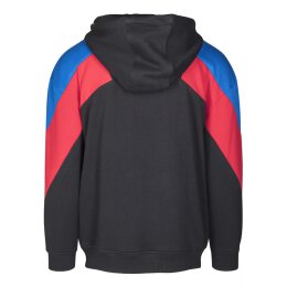 Urban Classics Men - TB2402 - Oversize 3-Tone Hoody blk/brightblue/firered M