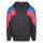 Urban Classics Men - TB2402 - Oversize 3-Tone Hoody blk/brightblue/firered M