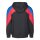 Urban Classics Men - TB2402 - Oversize 3-Tone Hoody blk/brightblue/firered M