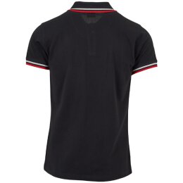 Urban Classics Men - TB2063 - Double Stripe Poloshirt blk/wht/firered M