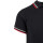 Urban Classics Men - TB2063 - Double Stripe Poloshirt blk/wht/firered L