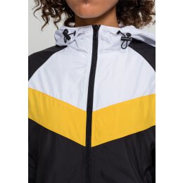 Urban Classics Ladies - TB2009 - Ladies 3-Tone Windbreaker black/white/chromeyellow L
