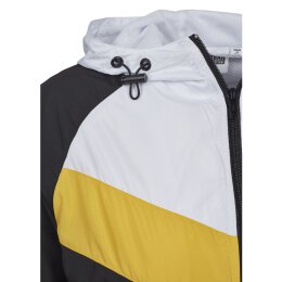 Urban Classics Ladies - TB2009 - Ladies 3-Tone Windbreaker black/white/chromeyellow L