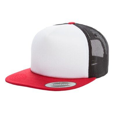 Flexfit/Yupoong - Foam Trucker with White Front - 6005FW - red/white/black