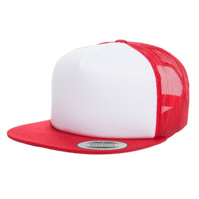 Flexfit/Yupoong - Foam Trucker with White Front - red/white/red