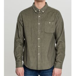Urban Classics - TB2414 Corduroy Shirt - oliv cord M